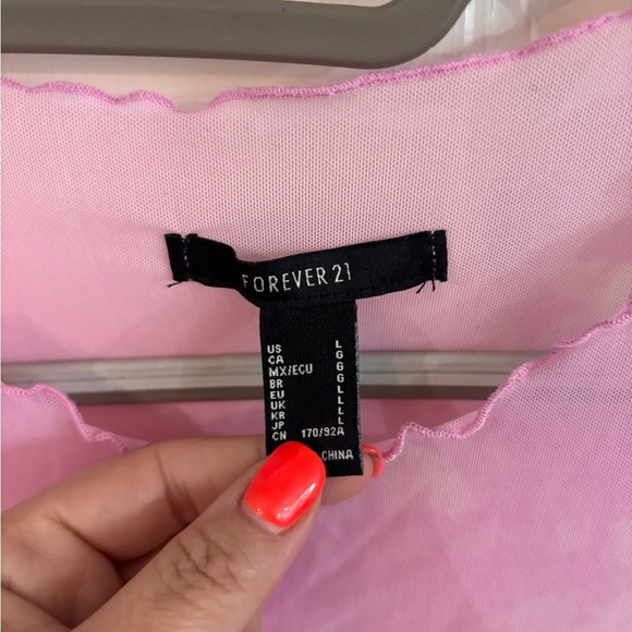 Forever 21 Pink Cloud Print Blouse - Picture 3 of 5